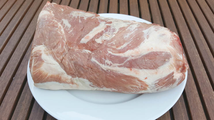 Schweinenacken Fleisch für Pulled Pork
